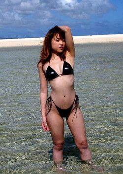 Youngest teen Asuka Sawaguchi beach..